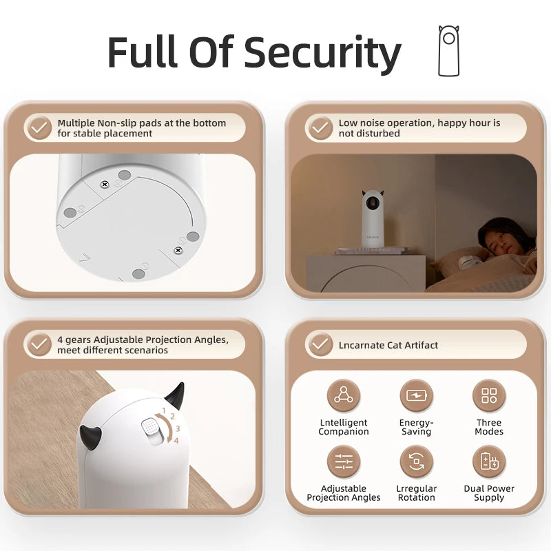Interactive Smart LED Laser Cat Toy - Automatic Handheld Electronic Teaser for Indoor Pets