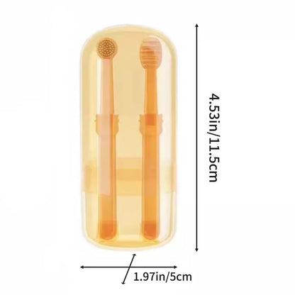 Silicone Pet Toothbrush Set - Soft Oral Care and Tongue Scraper for Dogs and Cats with Multi-Angle Cleaning Brush