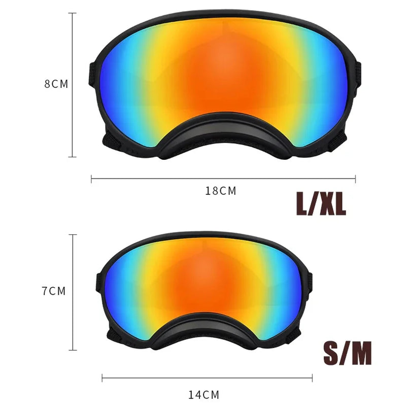 Adjustable Dog Goggles - Protective Sunglasses for Small, Medium, and Large Dogs, Ideal for Outdoor Activities and Eye Protection